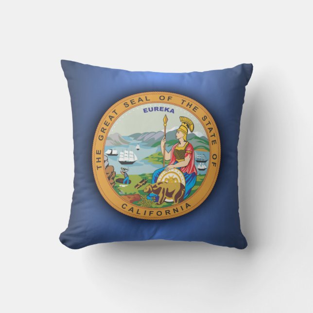 California Seal Throw Pillow (Front)