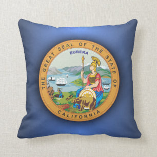 California Seal Throw Pillow