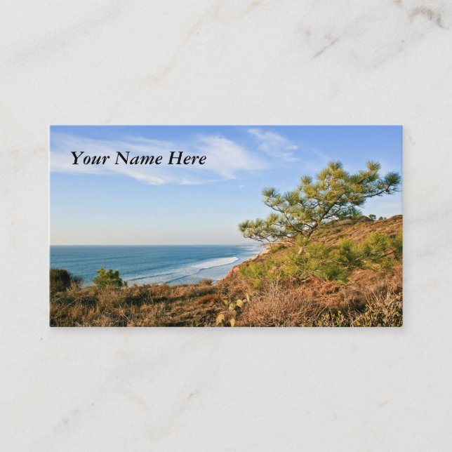 California Seascape Business Card (Front)