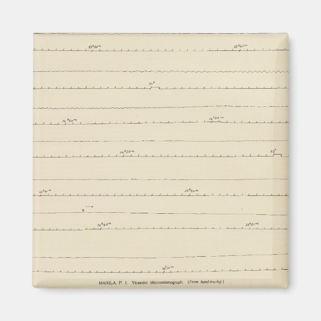 California Seismograms 4 Magnet (Front)