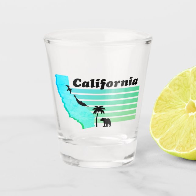 California shot glass (Front)