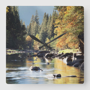 California, Sierra Nevada Mountains, Yosemite 7 Square Wall Clock