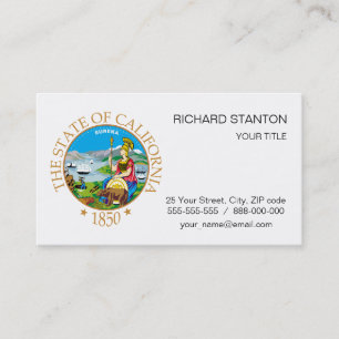 California sign business card