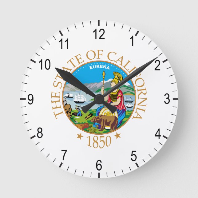 California sign round clock (Front)