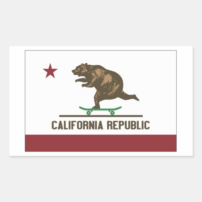 California Skateboard Bear Sticker (Front)
