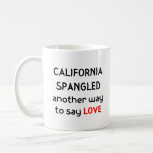 california spangled love coffee mug