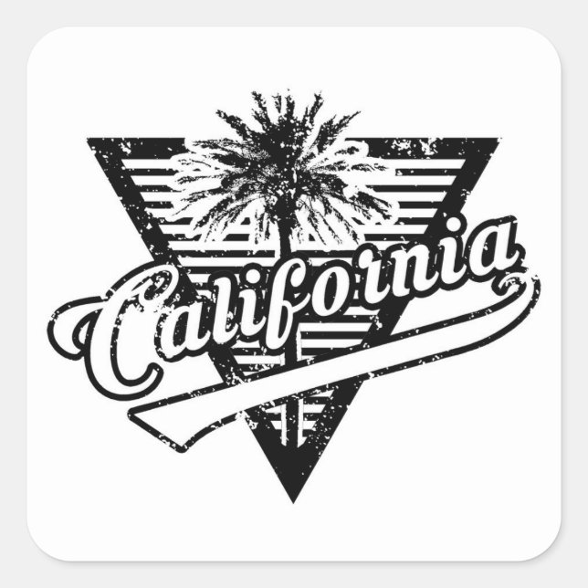 California Square Sticker (Front)