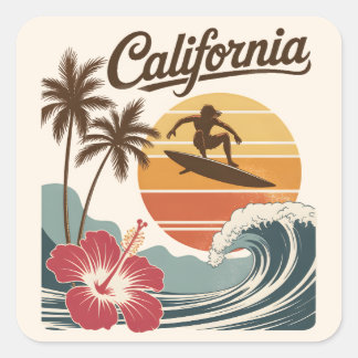California Square Sticker