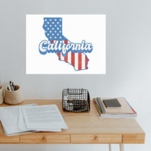 California Stars & Stripes Silhouette