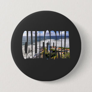 California state 3 inch round button
