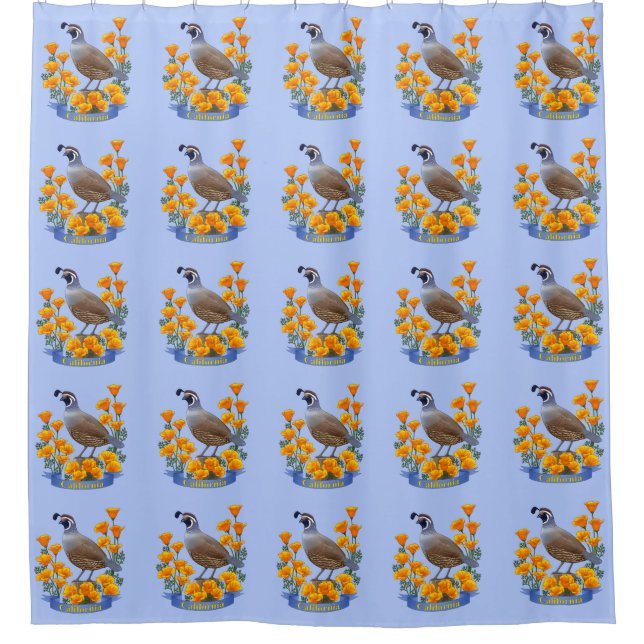California State Bird Quail & Golden Poppy (Front)