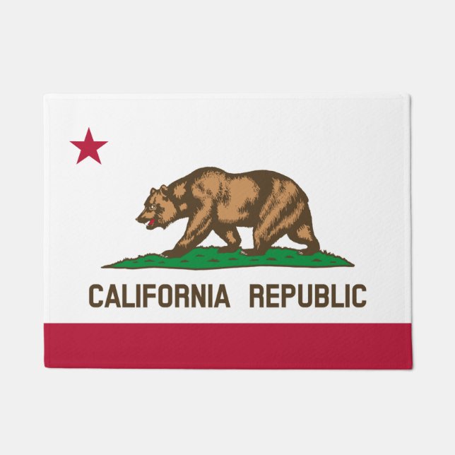 California State & California Flag USA tapis maiso (Devant)