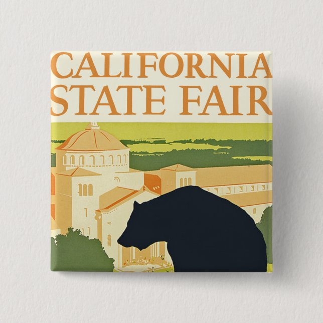 California State Fair 2 Inch Square Button (Front)