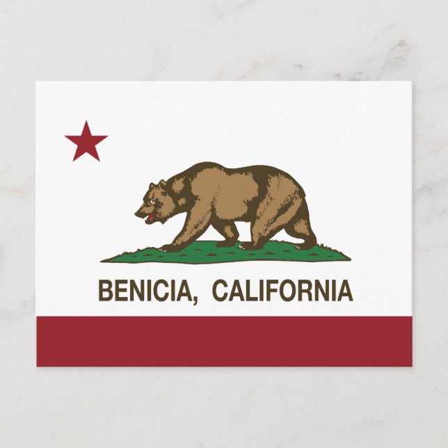 California State Flag Benicia Postcard (Front)