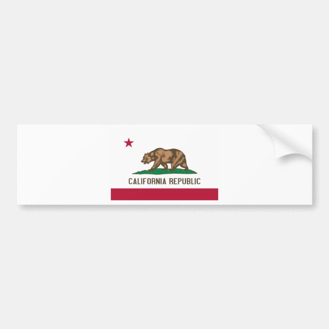 California State Flag Bumper Sticker (Front)