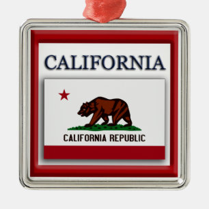 California State Flag Christmas Ornament