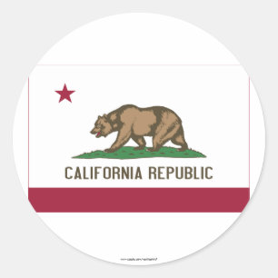 California State Flag Classic Round Sticker