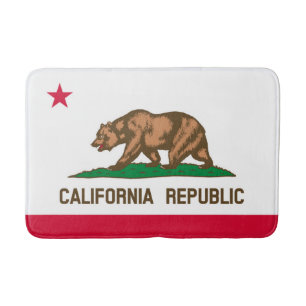 California State Flag Design Bath Mat