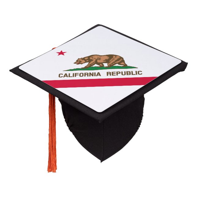 California State Flag Design Graduation Cap Topper (Angled)