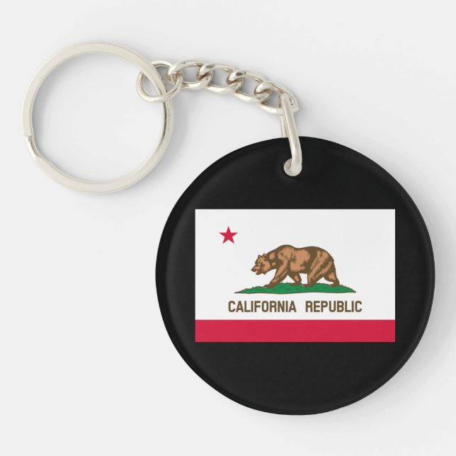 California State Flag Design Keychain (Front)