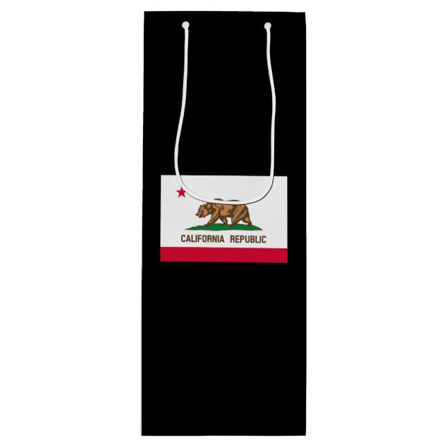 California State Flag Design Wine Gift Bag (Front)