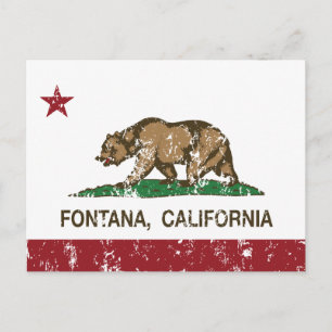California State Flag Fontana Postcard