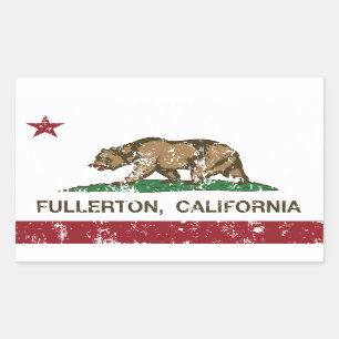 California State Flag Fullerton Sticker