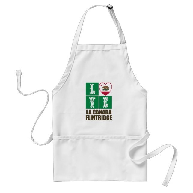 California State Flag Heart La Canada Flintridge Standard Apron (Front)