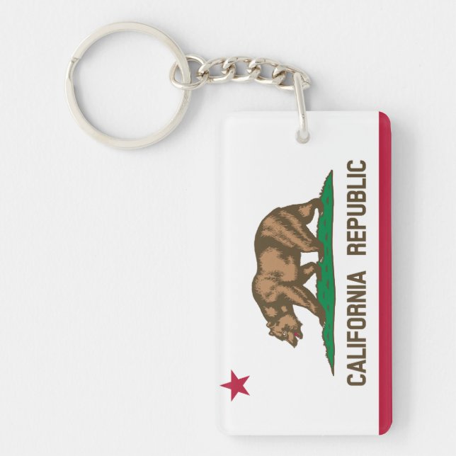 California State Flag Keychain (Front)