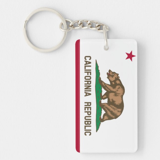 California State Flag Keychain (Front)