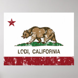 California State Flag Lodi Poster