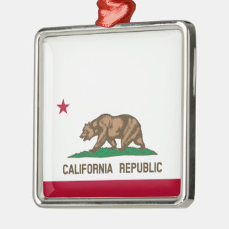 California State Flag Metal Ornament