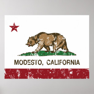 California State Flag Modesto Poster