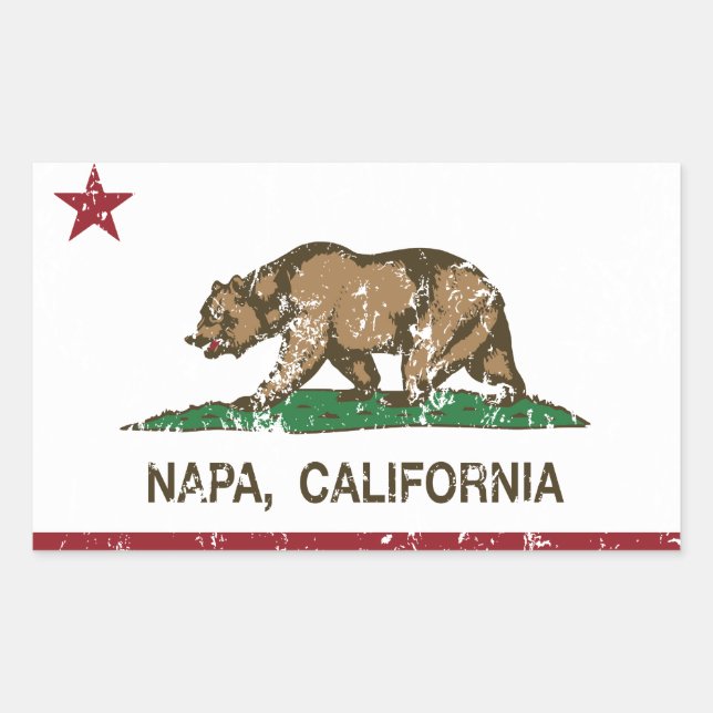 California State Flag Napa Sticker (Front)