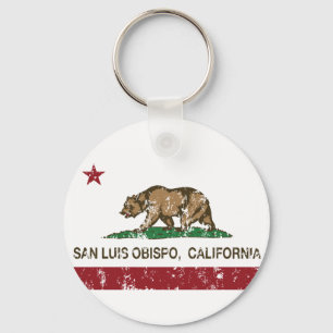 California State Flag San Luis Obispo Keychain