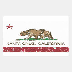 California State Flag Santa Cruz Sticker