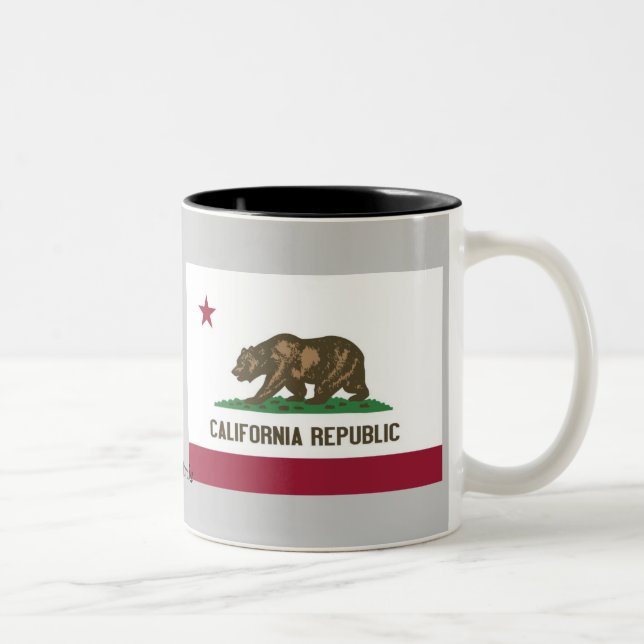 California State Flag Two-Tone Coffee Mug (Right)