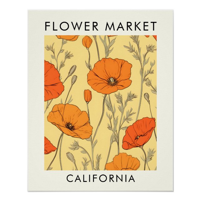 California State Flower Market Poster (Front)