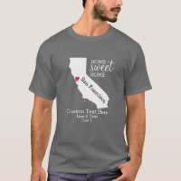 California State Love Home Sweet Home Custom Map