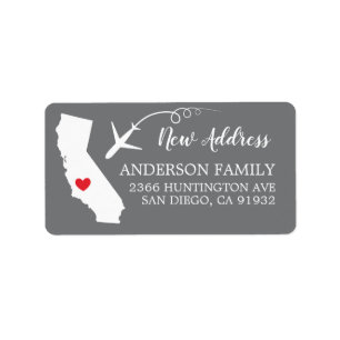 California State New Home Return Address Label