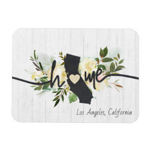 California State Personalized Home City Rustic Magnet