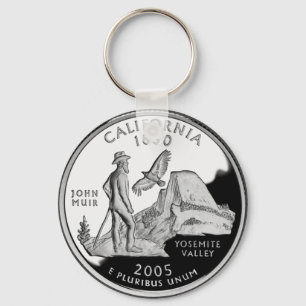 California State Quarter Keychain