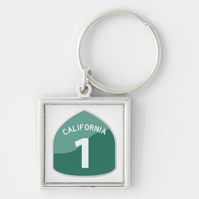 California State Route 1 Pacific Coast Highway Keychain (Front)