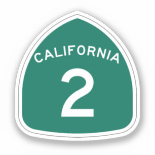 California State Route 2 Classic Round Sticker