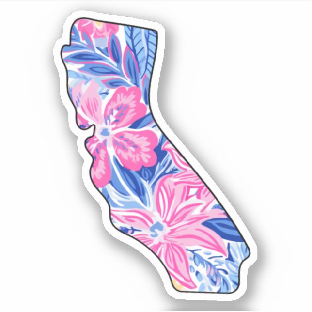 California - Summer Sticker - Lilly Inspired (Front)