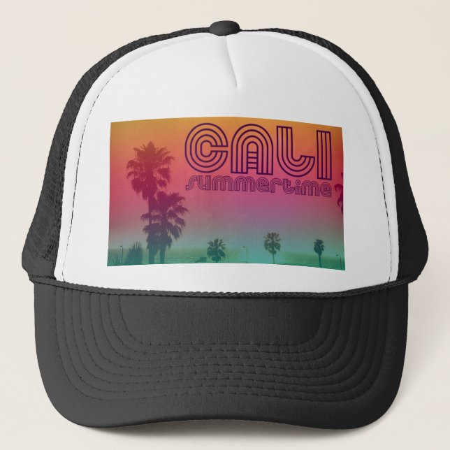 california summertime trucker hat (Front)