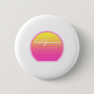 California sunset 2 inch round button