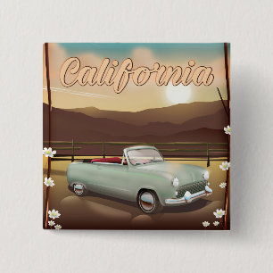 California Sunset 2 Inch Square Button