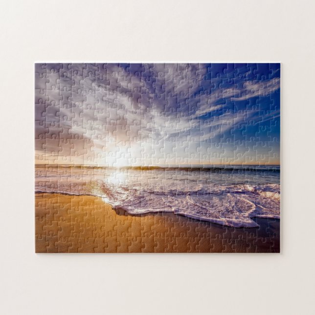 California Sunset Beach Jigsaw Puzzle (Horizontal)