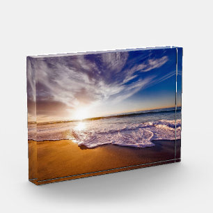 California Sunset Beach Photo Block